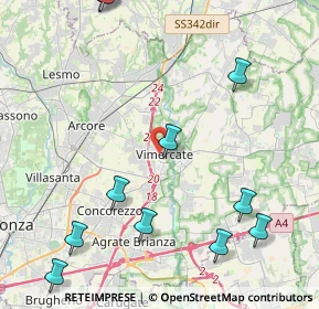 Mappa 20871 Vimercate MB, Italia (6.05154)