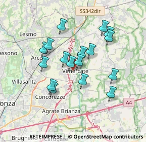 Mappa 20871 Vimercate MB, Italia (3.05824)