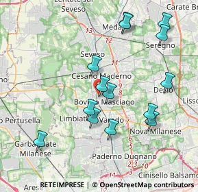 Mappa Via Carducci, 20813 Bovisio-Masciago MB, Italia (3.92571)