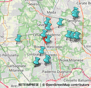 Mappa Via Carducci, 20813 Bovisio-Masciago MB, Italia (3.89632)