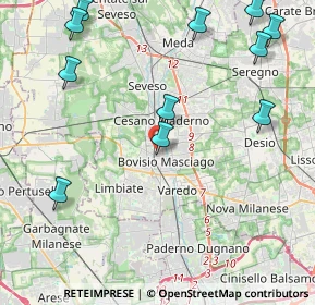 Mappa Via Vittorio Alfieri, 20813 Bovisio-Masciago MB, Italia (5.35182)