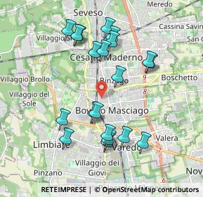 Mappa Via Carducci, 20813 Bovisio-Masciago MB, Italia (1.858)