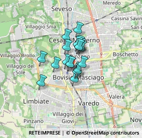 Mappa Via Carducci, 20813 Bovisio-Masciago MB, Italia (0.92421)