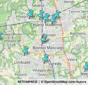 Mappa Via Vittorio Alfieri, 20813 Bovisio-Masciago MB, Italia (2.39364)