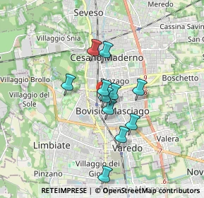 Mappa Via Carducci, 20813 Bovisio-Masciago MB, Italia (1.3)