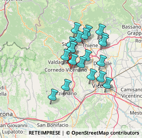 Mappa Via Rio, 36073 Cornedo Vicentino VI, Italia (10.6605)