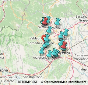 Mappa Via Rio, 36073 Cornedo Vicentino VI, Italia (10.7405)