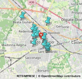 Mappa Via Paolo Camillo Marliani, 21052 Busto Arsizio VA, Italia (1.08636)