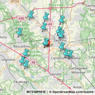Mappa Via Tamborini, 21040 Uboldo VA, Italia (3.63588)