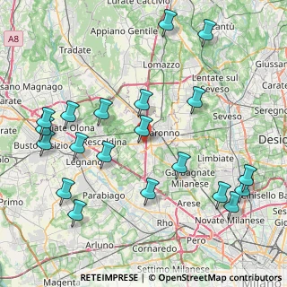 Mappa Via Tamborini, 21040 Uboldo VA, Italia (9.718)
