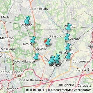 Mappa Via Pierino Erba, 20851 Lissone MB, Italia (3.73357)