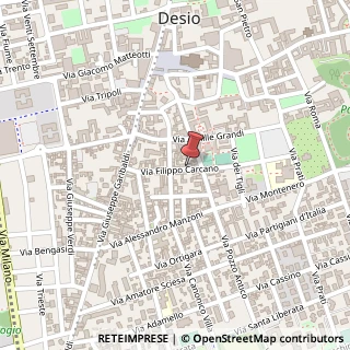 Mappa Via Filippo Carcano, 59, 20832 Desio, Monza e Brianza (Lombardia)