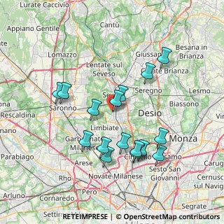 Mappa Via Abruzzi, 20031 Cesano Maderno MB, Italia (7.09625)