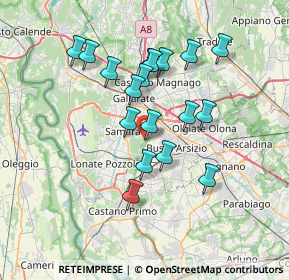 Mappa Via I Maggio, 21017 Samarate VA, Italia (6.26389)