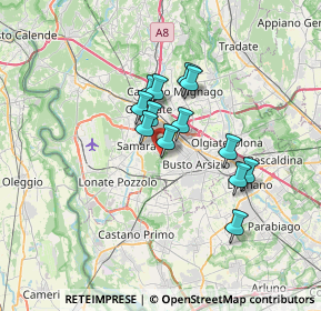 Mappa Via I Maggio, 21017 Samarate VA, Italia (5.01923)