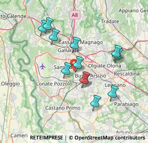 Mappa Via I Maggio, 21017 Samarate VA, Italia (6.51667)