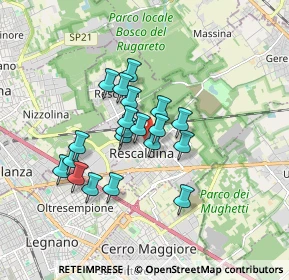 Mappa Via Cesare Battisti, 20027 Rescaldina MI, Italia (1.3085)