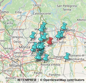 Mappa Via delle Industrie, 20050 Mezzago MB, Italia (10.136)