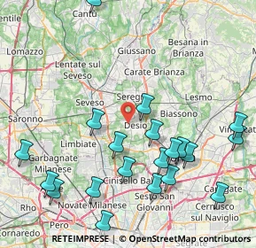 Mappa Via Serenelle, 20832 Desio MB, Italia (9.6525)