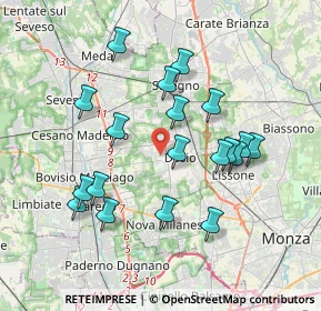 Mappa Via Serenelle, 20832 Desio MB, Italia (3.54158)