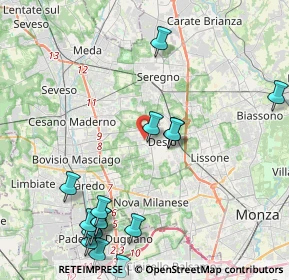 Mappa Via Serenelle, 20832 Desio MB, Italia (5.26313)