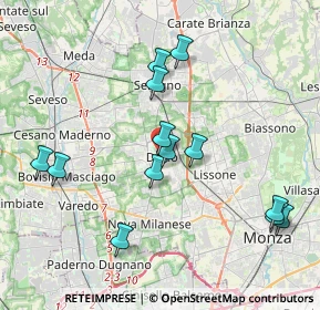 Mappa Via Armando Diaz, 20033 Desio MB (3.94615)