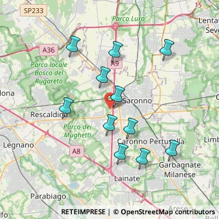 Mappa Via Alcide De Gasperi, 21040 Uboldo VA, Italia (3.72545)