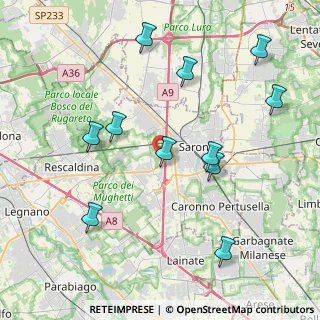 Mappa Via Alcide De Gasperi, 21040 Uboldo VA, Italia (4.35818)