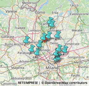 Mappa Via Monte Nero, 20812 Limbiate MB, Italia (10.946)