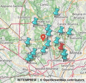 Mappa Via Monte Nero, 20812 Limbiate MB, Italia (6.70375)
