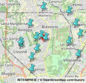 Mappa Via della Misericordia, 20853 Biassono MB, Italia (2.112)