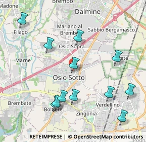 Mappa Via Antonio Nosari, 24046 Osio Sotto BG, Italia (2.24917)