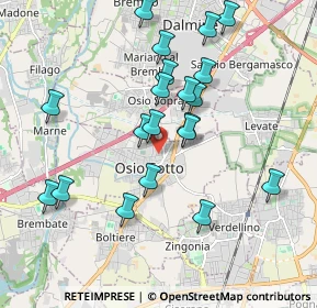 Mappa Via Antonio Nosari, 24046 Osio Sotto BG, Italia (1.8595)