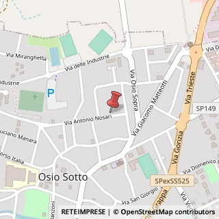 Mappa Via Nosari Antonio, 2, 24046 Osio Sotto, Bergamo (Lombardia)