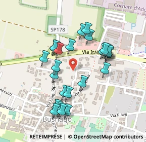 Mappa Via G.Matteotti, 20874 Busnago MB, Italia (0.21071)