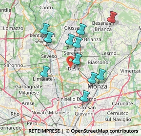 Mappa Via Enrico Toti, 20832 Desio MB, Italia (6.58091)