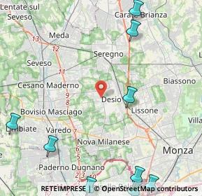 Mappa Via Enrico Toti, 20832 Desio MB, Italia (6.94545)