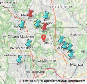 Mappa Via Enrico Toti, 20832 Desio MB, Italia (3.99909)
