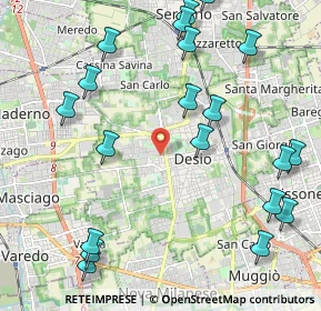 Mappa Via Enrico Toti, 20832 Desio MB, Italia (2.6355)