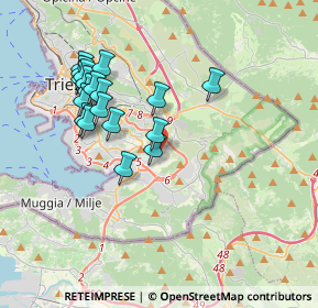 Mappa Via Rita Rosani, 34148 Trieste TS, Italia (3.57737)