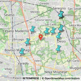 Mappa Via dei Boschi, 20832 Desio MB, Italia (2.07583)