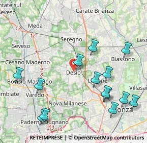 Mappa Via Roggia Traversi, 20033 Desio MB, Italia (4.81143)