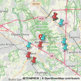 Mappa Via S. Francesco, 20027 Rescaldina MI, Italia (4.21545)