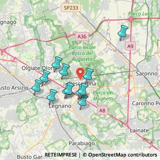 Mappa Via S. Francesco, 20027 Rescaldina MI, Italia (3.13333)
