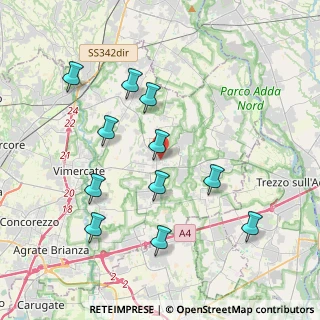 Mappa Via Adamello, 20882 Bellusco MB, Italia (3.92727)