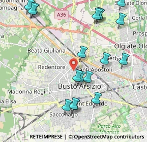 Mappa Via Luigi Maino, 21052 Busto Arsizio VA, Italia (2.37889)
