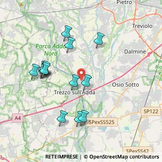 Mappa Via Don Nazzaro Villa, 24042 Capriate San Gervasio BG, Italia (3.93786)