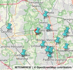 Mappa Via Gran Sasso, 20812 Limbiate MB, Italia (4.60692)