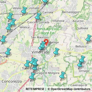Mappa Via Luigi Cadorna, 20059 Vimercate MB, Italia (3.032)
