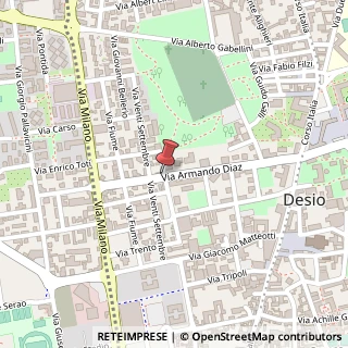 Mappa Via A. Diaz, n54, 20832 Desio, Monza e Brianza (Lombardia)